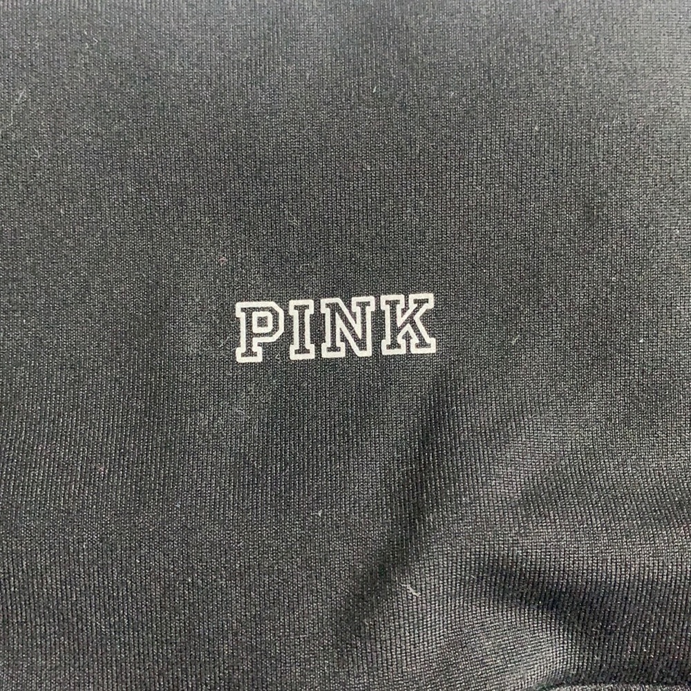 Pink all black ankle leggings